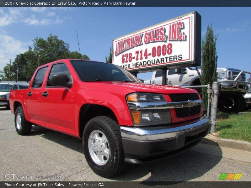 Victory Red / Very Dark Pewter 2007 Chevrolet Colorado LT Crew Cab