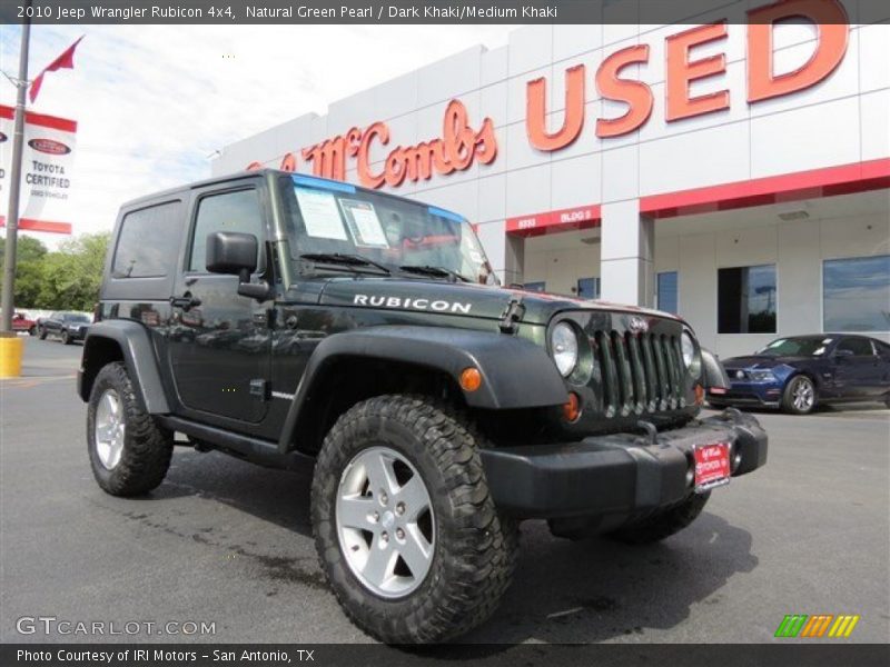 Natural Green Pearl / Dark Khaki/Medium Khaki 2010 Jeep Wrangler Rubicon 4x4