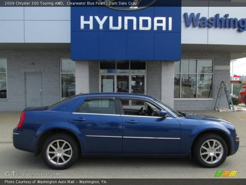 Clearwater Blue Pearl / Dark Slate Gray 2009 Chrysler 300 Touring AWD