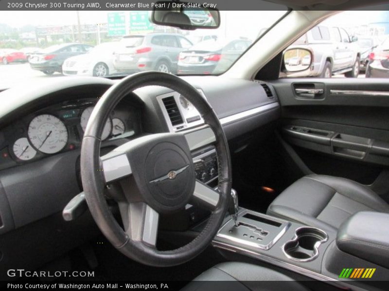 Clearwater Blue Pearl / Dark Slate Gray 2009 Chrysler 300 Touring AWD