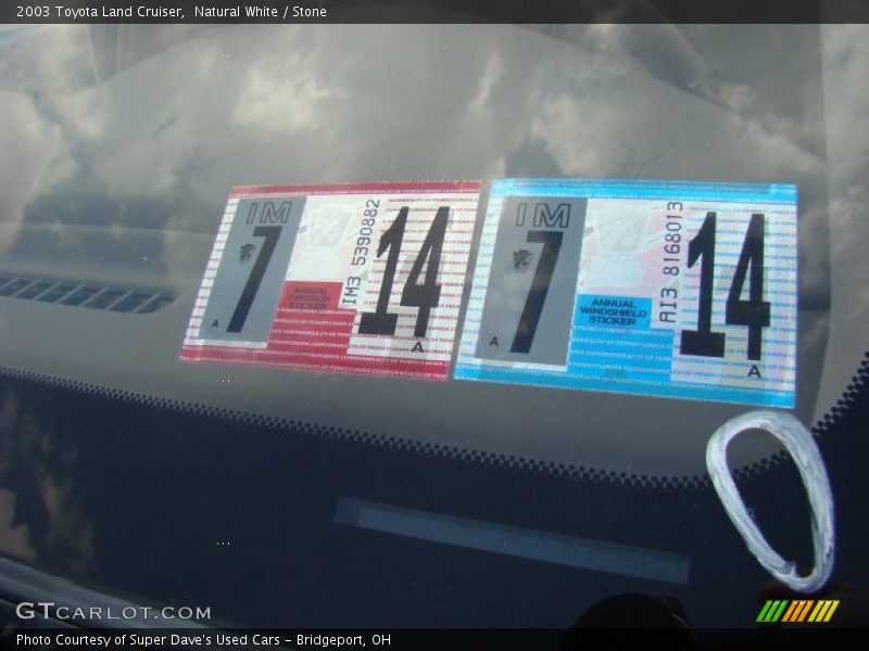 Natural White / Stone 2003 Toyota Land Cruiser
