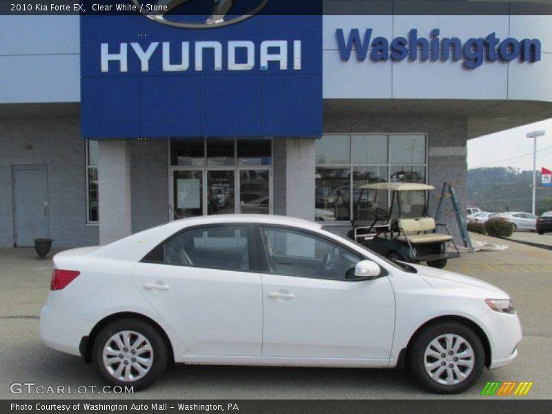 Clear White / Stone 2010 Kia Forte EX