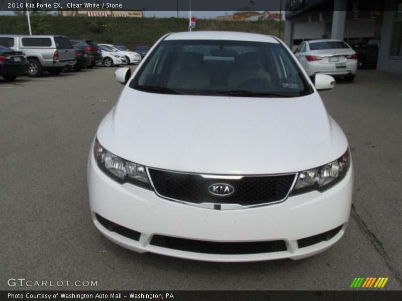 Clear White / Stone 2010 Kia Forte EX