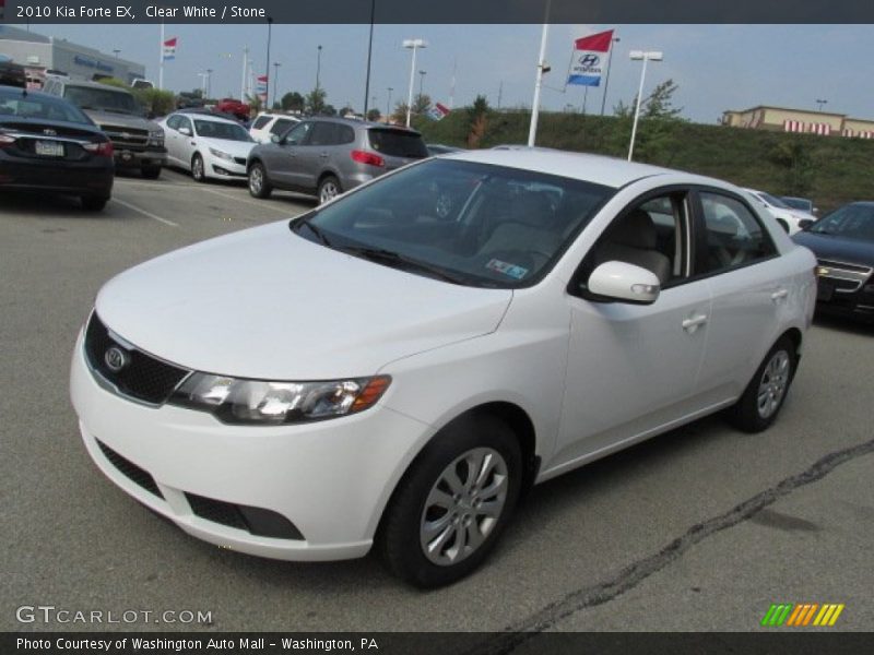 Clear White / Stone 2010 Kia Forte EX