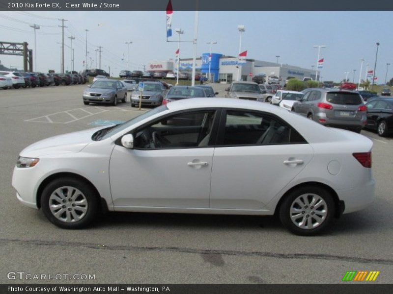Clear White / Stone 2010 Kia Forte EX