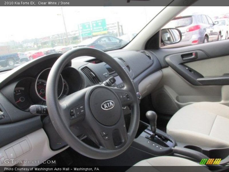 Clear White / Stone 2010 Kia Forte EX