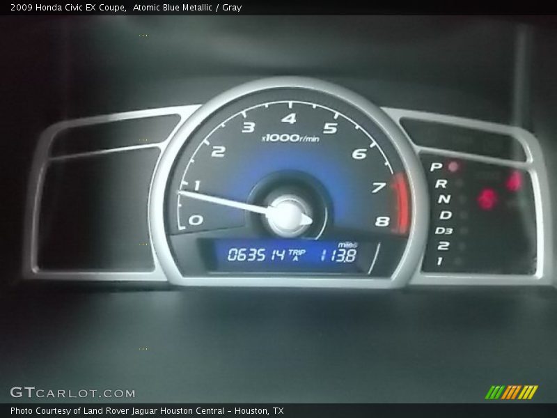 Atomic Blue Metallic / Gray 2009 Honda Civic EX Coupe