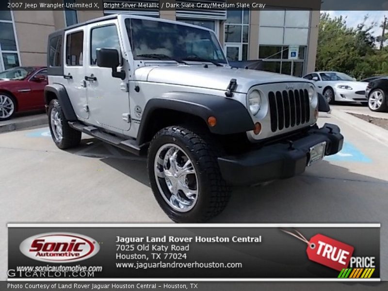 Bright Silver Metallic / Dark Slate Gray/Medium Slate Gray 2007 Jeep Wrangler Unlimited X