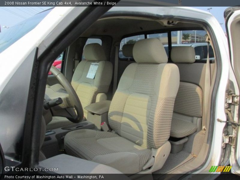 Avalanche White / Beige 2008 Nissan Frontier SE King Cab 4x4