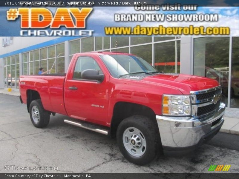 Victory Red / Dark Titanium 2011 Chevrolet Silverado 2500HD Regular Cab 4x4