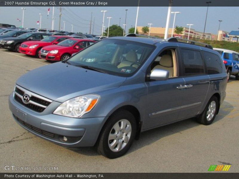 Green Meadow Gray / Beige 2007 Hyundai Entourage GLS