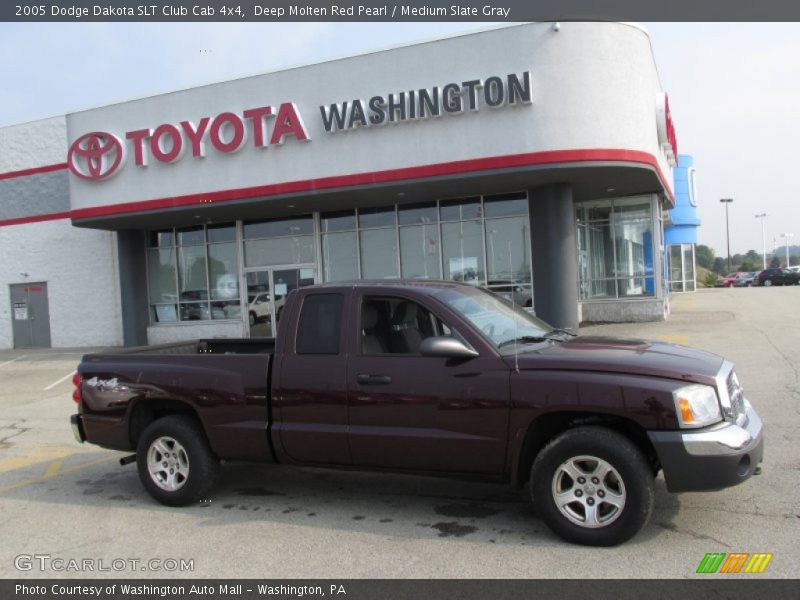 Deep Molten Red Pearl / Medium Slate Gray 2005 Dodge Dakota SLT Club Cab 4x4