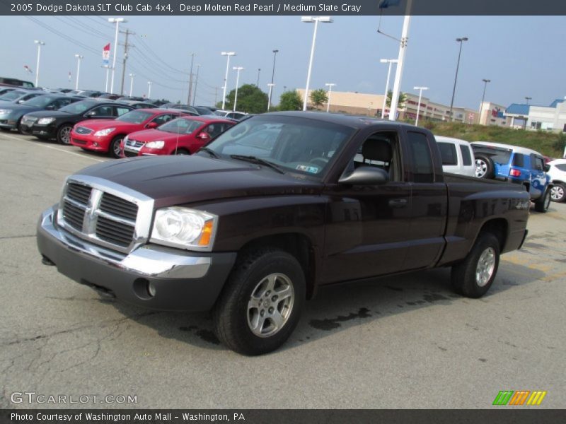 Deep Molten Red Pearl / Medium Slate Gray 2005 Dodge Dakota SLT Club Cab 4x4