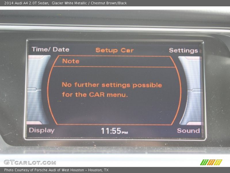 Glacier White Metallic / Chestnut Brown/Black 2014 Audi A4 2.0T Sedan