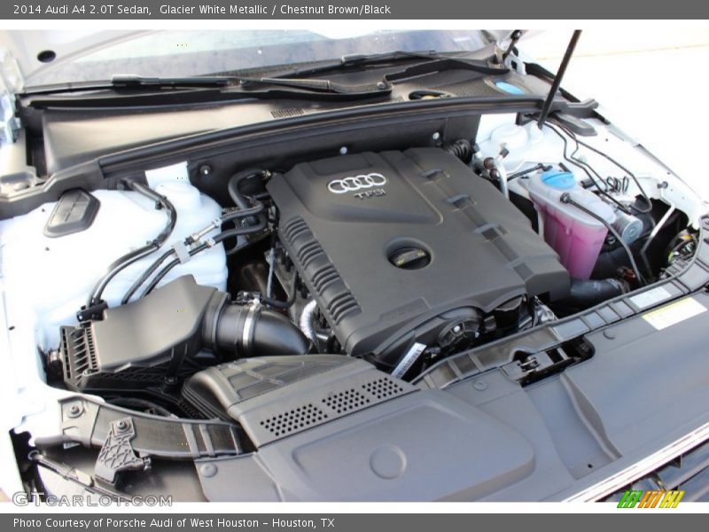 Glacier White Metallic / Chestnut Brown/Black 2014 Audi A4 2.0T Sedan