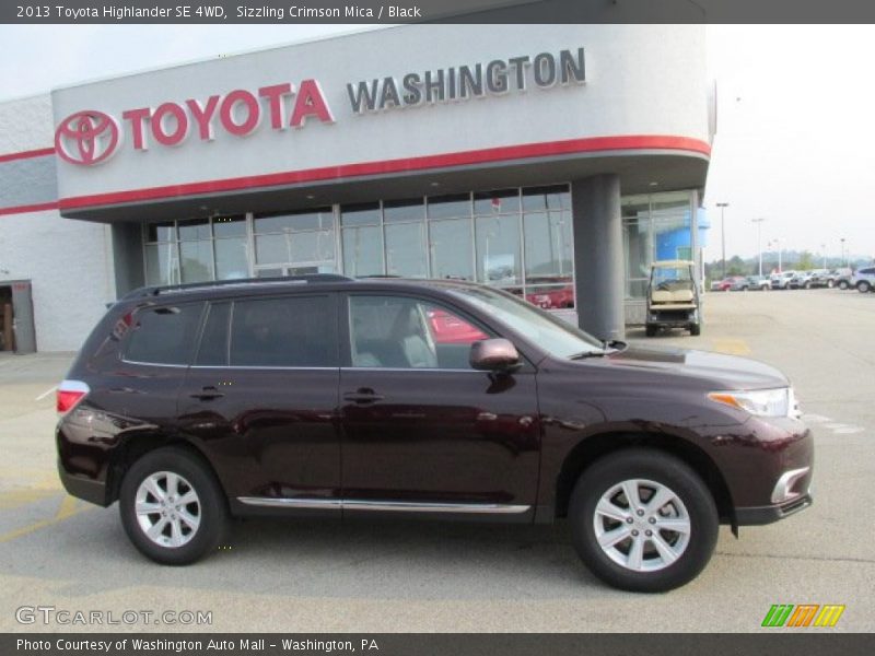 Sizzling Crimson Mica / Black 2013 Toyota Highlander SE 4WD