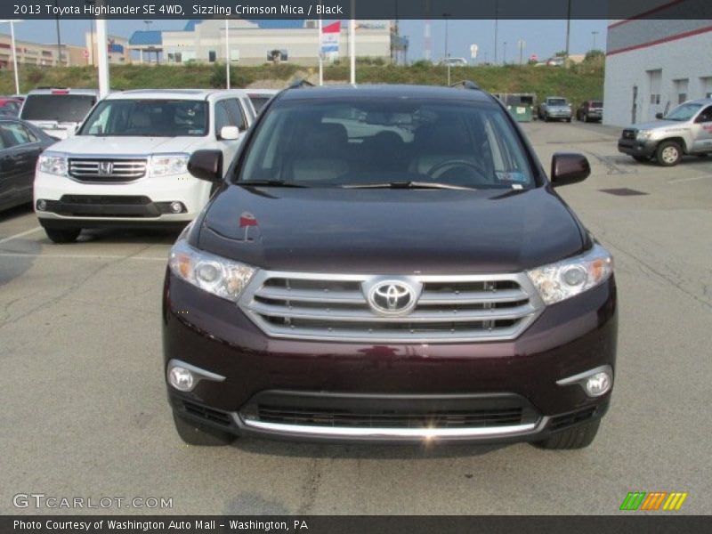 Sizzling Crimson Mica / Black 2013 Toyota Highlander SE 4WD