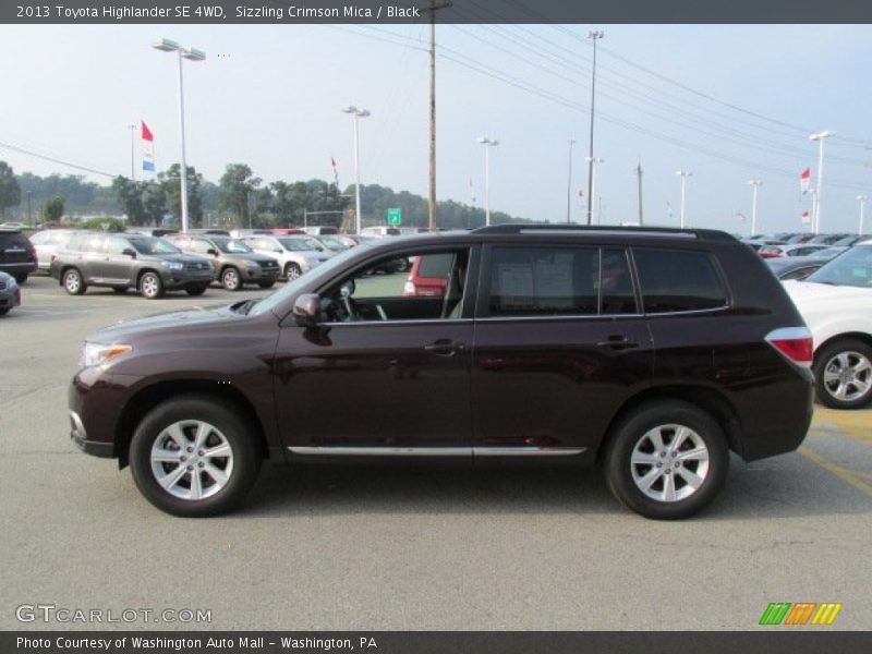 Sizzling Crimson Mica / Black 2013 Toyota Highlander SE 4WD