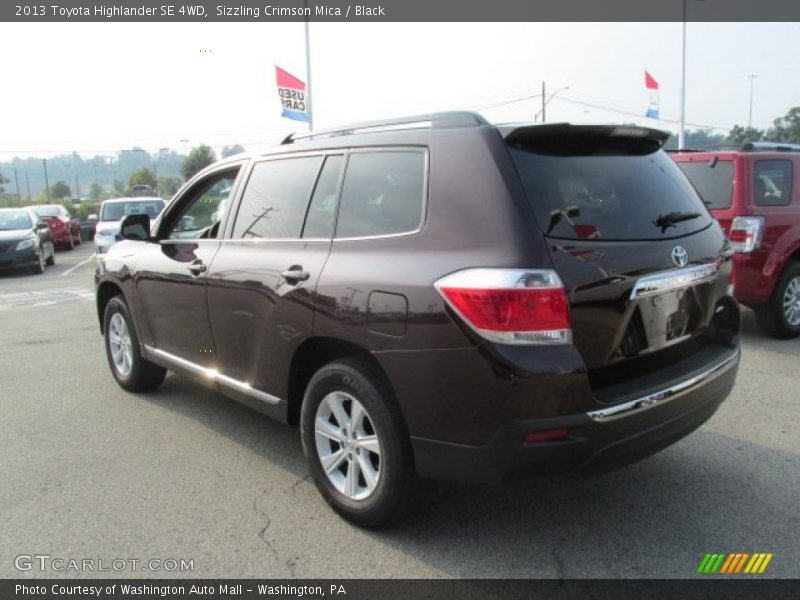 Sizzling Crimson Mica / Black 2013 Toyota Highlander SE 4WD