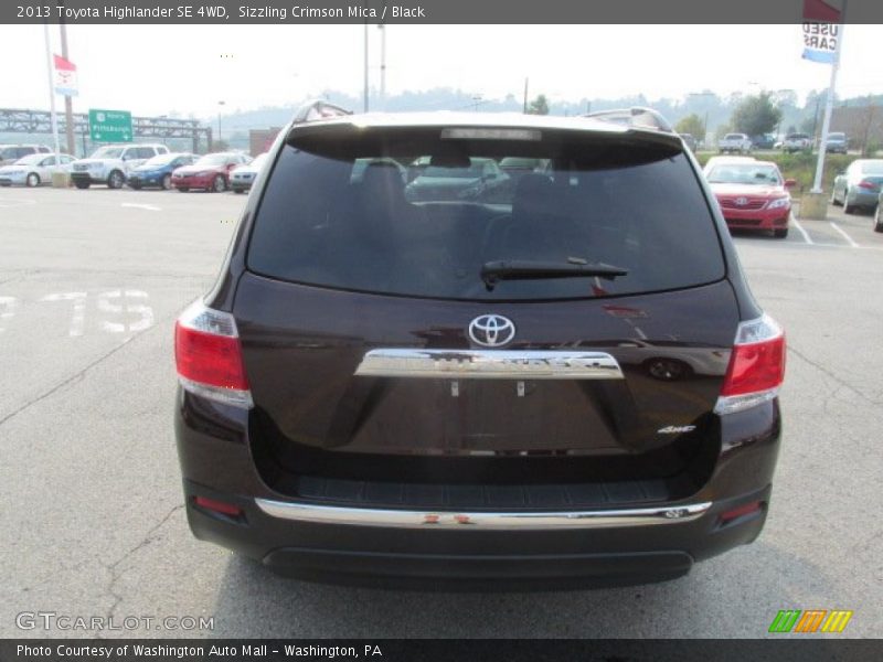Sizzling Crimson Mica / Black 2013 Toyota Highlander SE 4WD