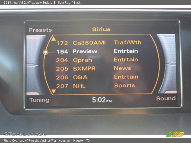Brilliant Red / Black 2014 Audi A4 2.0T quattro Sedan