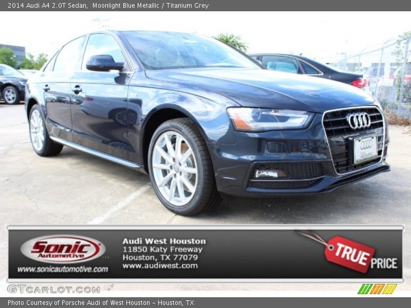 Moonlight Blue Metallic / Titanium Grey 2014 Audi A4 2.0T Sedan