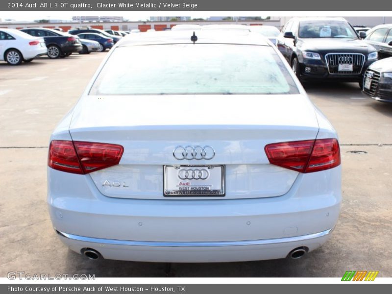 Glacier White Metallic / Velvet Beige 2014 Audi A8 L 3.0T quattro