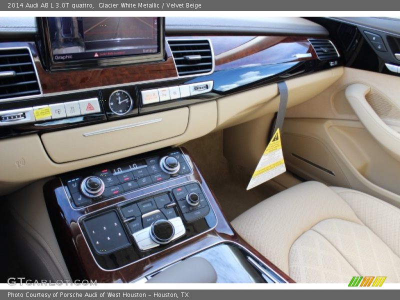 Glacier White Metallic / Velvet Beige 2014 Audi A8 L 3.0T quattro