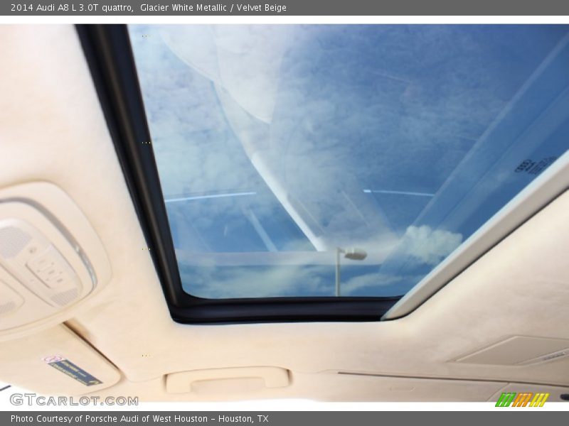 Glacier White Metallic / Velvet Beige 2014 Audi A8 L 3.0T quattro