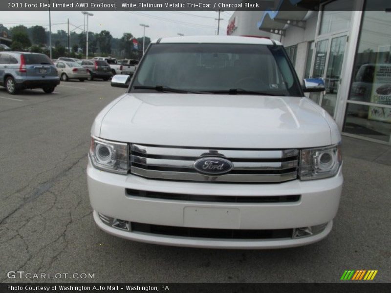 White Platinum Metallic Tri-Coat / Charcoal Black 2011 Ford Flex Limited AWD EcoBoost