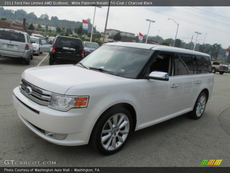 White Platinum Metallic Tri-Coat / Charcoal Black 2011 Ford Flex Limited AWD EcoBoost