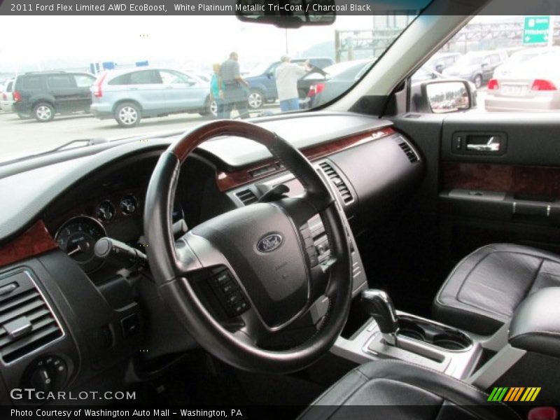 White Platinum Metallic Tri-Coat / Charcoal Black 2011 Ford Flex Limited AWD EcoBoost