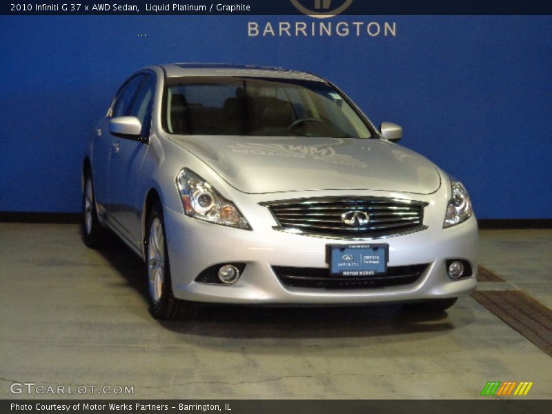 Liquid Platinum / Graphite 2010 Infiniti G 37 x AWD Sedan