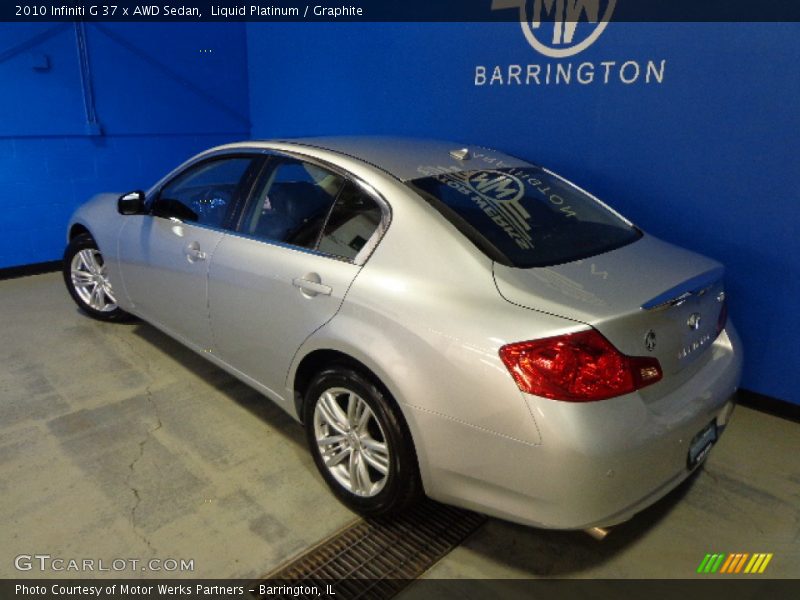 Liquid Platinum / Graphite 2010 Infiniti G 37 x AWD Sedan