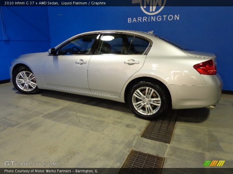 Liquid Platinum / Graphite 2010 Infiniti G 37 x AWD Sedan