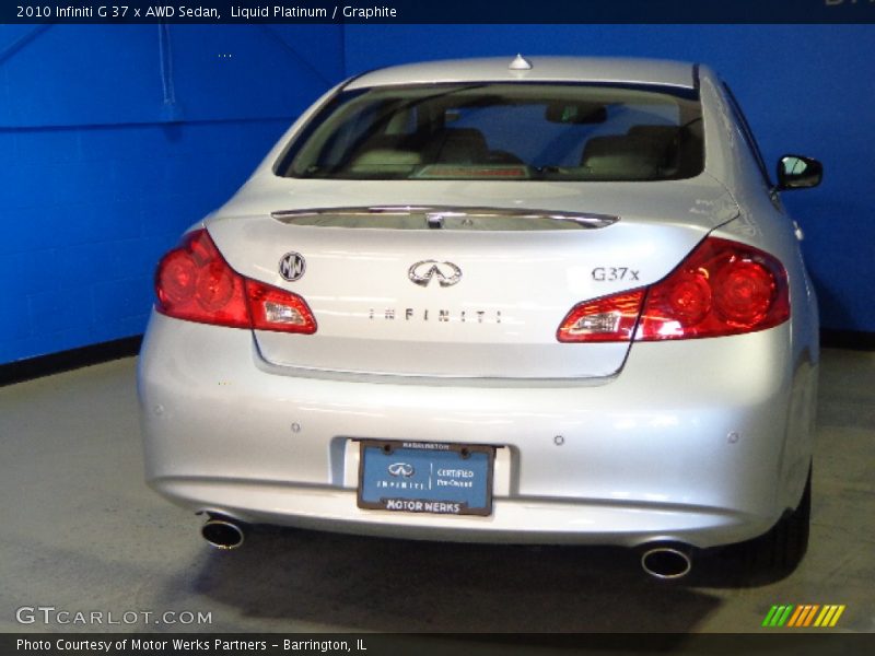 Liquid Platinum / Graphite 2010 Infiniti G 37 x AWD Sedan
