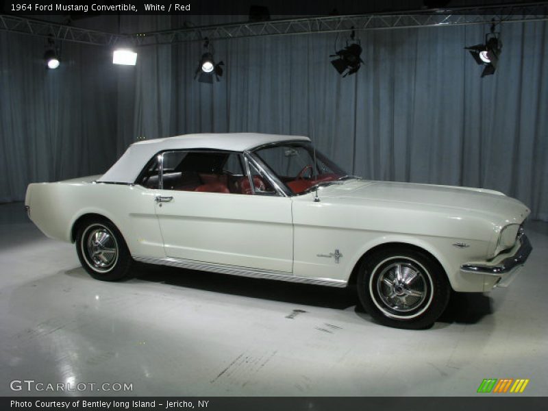 White / Red 1964 Ford Mustang Convertible