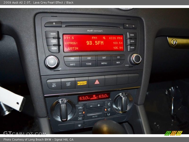 Lava Grey Pearl Effect / Black 2009 Audi A3 2.0T