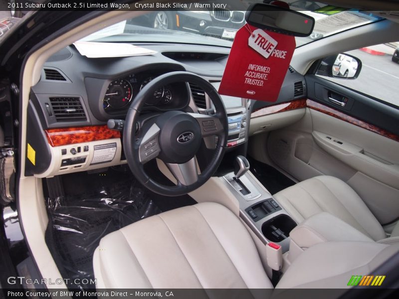 Crystal Black Silica / Warm Ivory 2011 Subaru Outback 2.5i Limited Wagon