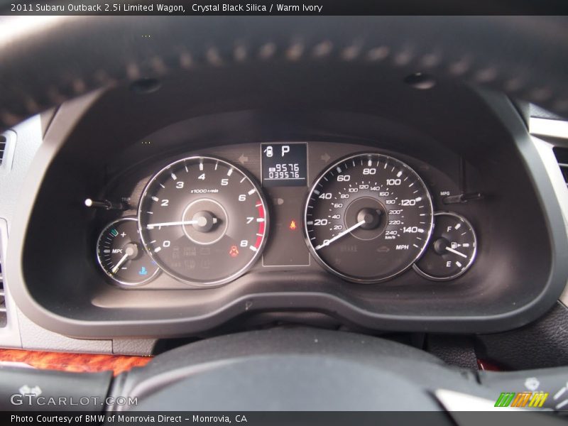 Crystal Black Silica / Warm Ivory 2011 Subaru Outback 2.5i Limited Wagon