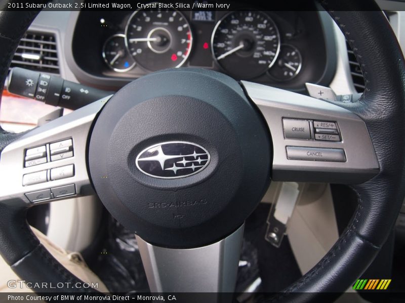 Crystal Black Silica / Warm Ivory 2011 Subaru Outback 2.5i Limited Wagon