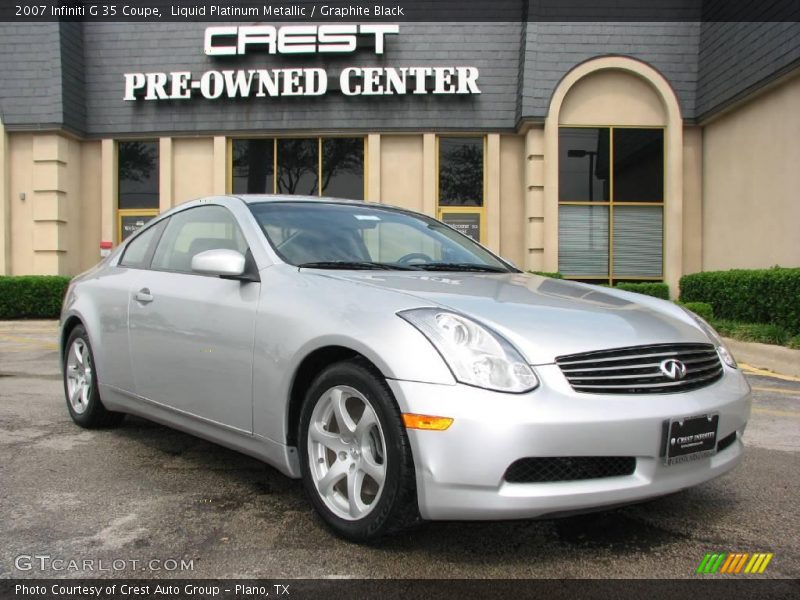 Liquid Platinum Metallic / Graphite Black 2007 Infiniti G 35 Coupe