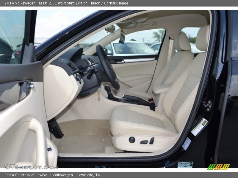 Black / Cornsilk Beige 2014 Volkswagen Passat 2.5L Wolfsburg Edition