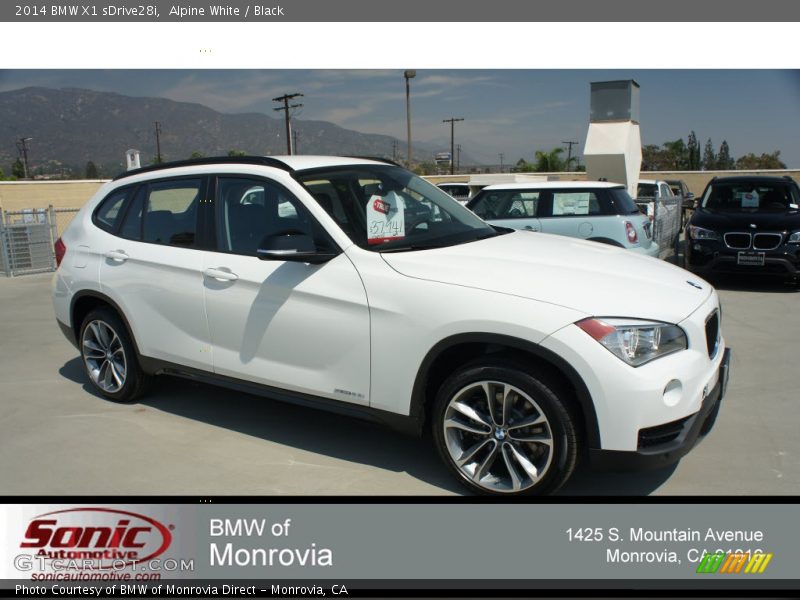 Alpine White / Black 2014 BMW X1 sDrive28i