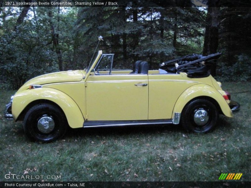 Shantung Yellow / Black 1971 Volkswagen Beetle Convertible