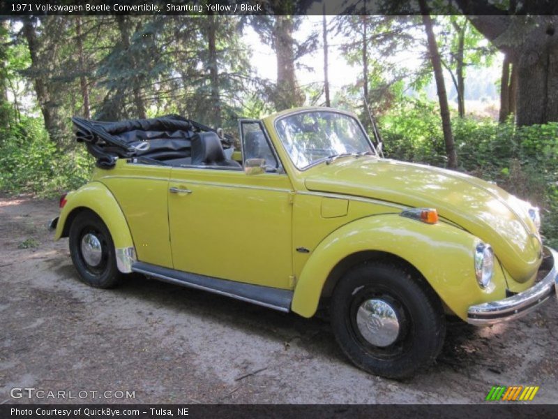 Shantung Yellow / Black 1971 Volkswagen Beetle Convertible