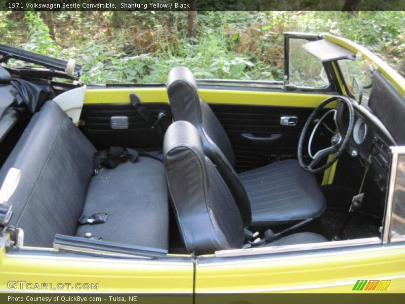Shantung Yellow / Black 1971 Volkswagen Beetle Convertible