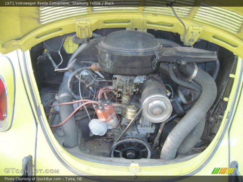 Shantung Yellow / Black 1971 Volkswagen Beetle Convertible