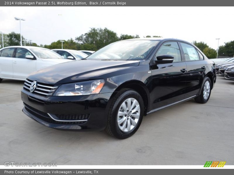 Black / Cornsilk Beige 2014 Volkswagen Passat 2.5L Wolfsburg Edition