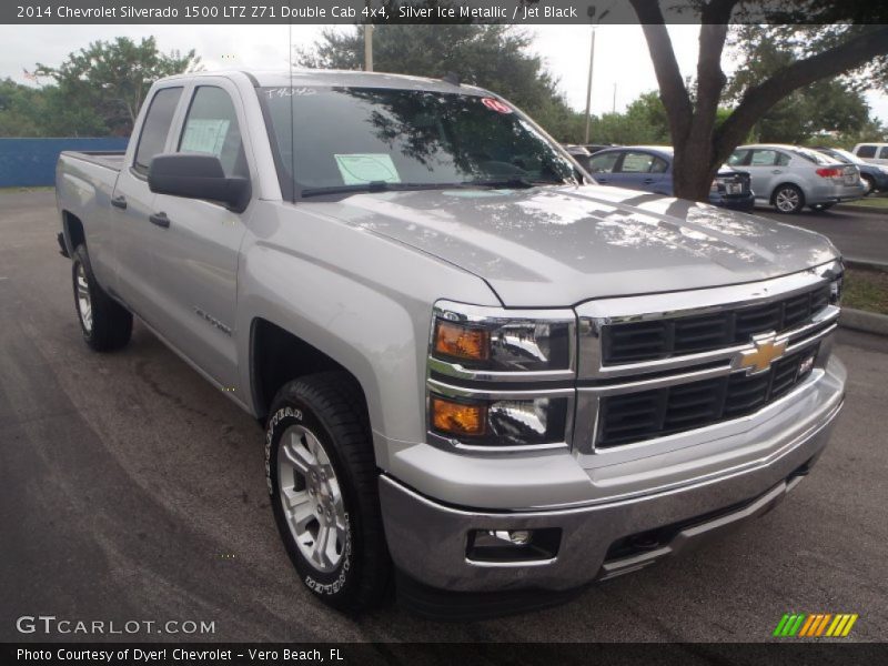 Silver Ice Metallic / Jet Black 2014 Chevrolet Silverado 1500 LTZ Z71 Double Cab 4x4